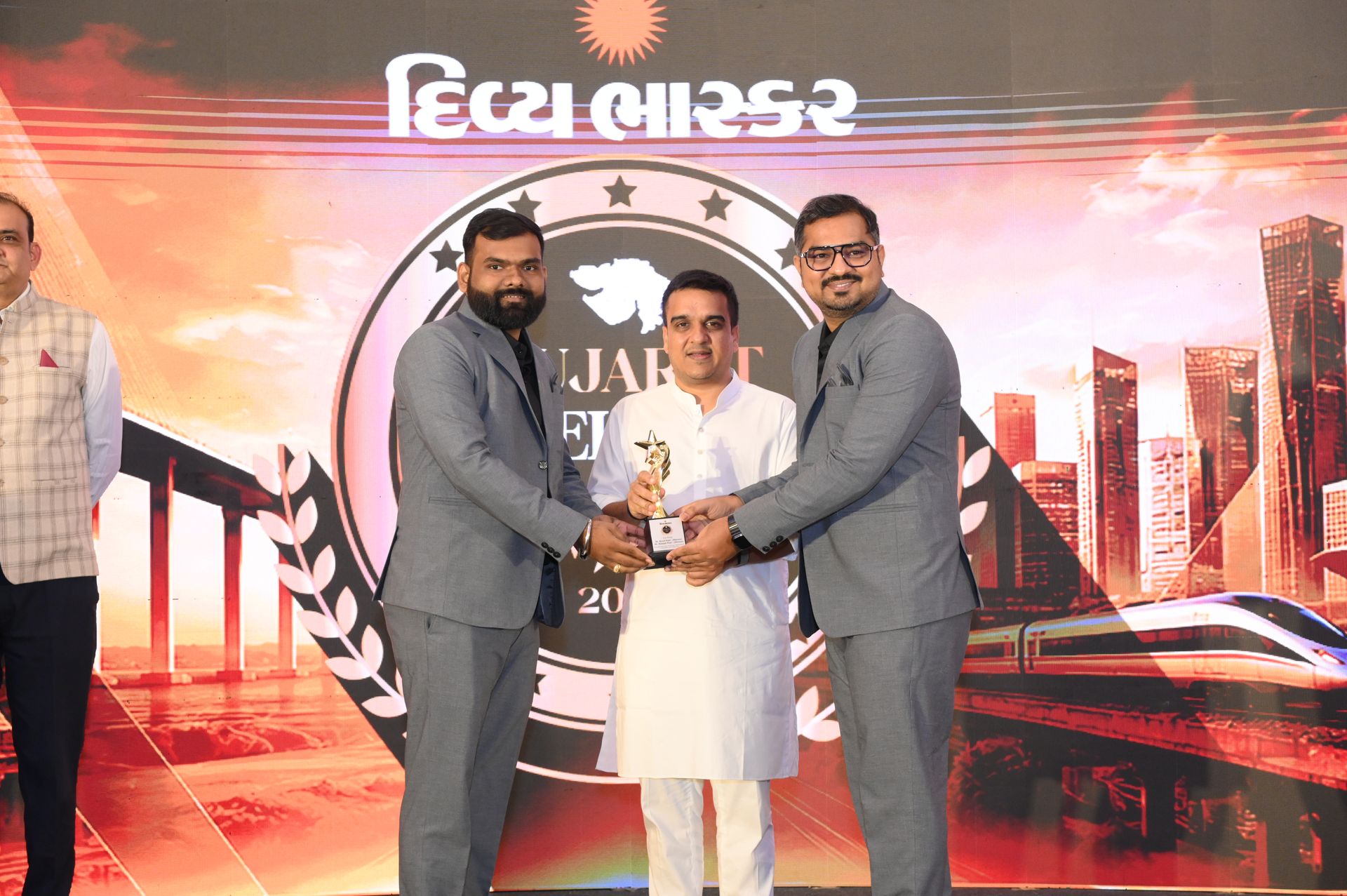 Icon Energy receiving an award on stage